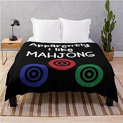 Apparently I Like Mahjong Blanket