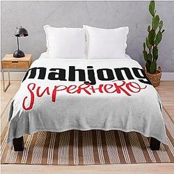Mahjong Superhero Throw Blanket