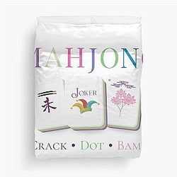 Mahjong Dot Duvet Cover