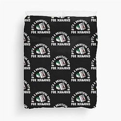 It's Beautiful Mahjong Duvet Cover