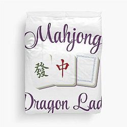 Mahjong Dragon Duvet Cover