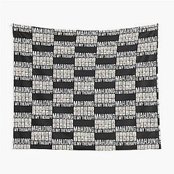 Mahjong Is My Therapy - Funny Mahjong Quote Tapestry
