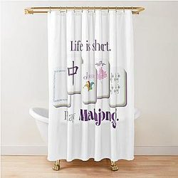 Mahjong Shower Curtain