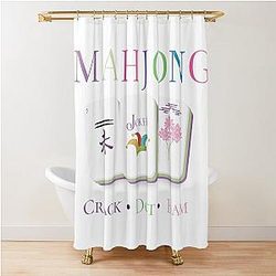 Mahjong Crack Shower Curtain