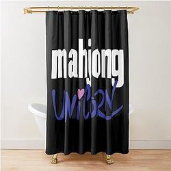 Mahjong Unicorn Shower Curtain