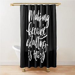 Mahjong Because Adulting Is Hard Shower Curtain