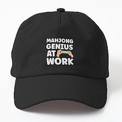 Mahjong Genius At Work - Funny Mahjong Player Dad Hat