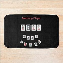 Mahjong symbols (tiles) design for Bath Mat
