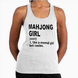 Mahjong girl Mahjong Mom Racerback Tank Top
