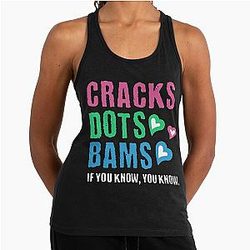 Cracks Mahjong Funny Colorful Quote Tank Top