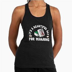 It's a beautiful day for Mahjong tank top