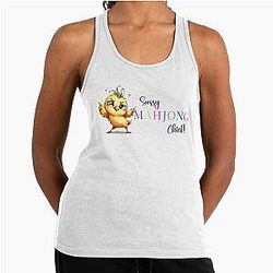 Mahjong Chick Racer Back Tank Top