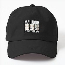 Mahjong Is My Therapy Funny Dad Hat
