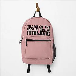 Mahjong player gifts a backpack