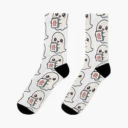 One Cute Halloween Ghost Design Socks