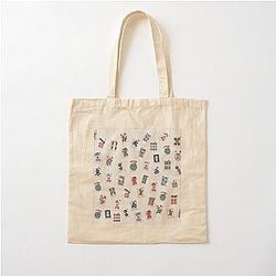 Mahjong game design Cotton Tote Bag