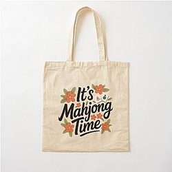 It's Mahjong Cotton Tote Bag