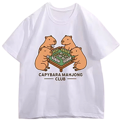 Capybara Funny Mahjong Graphic NTAN2304 Mahjong T-Shirts