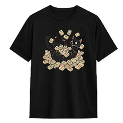 Meowjong Cat Playing  NTAN2304 Mahjong T-Shirts