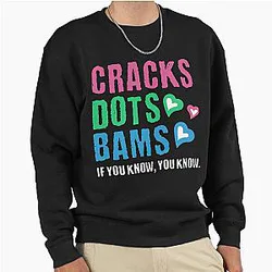 Cracks Mahjong Funny Colorful Quote Pullover Sweatshirt