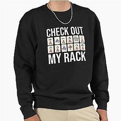 Funny Mahjong Player Pullover Sweatshirt