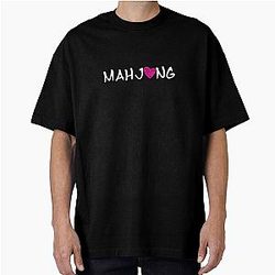 I Love Mahjong Oversized T Shirt