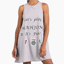 Let's Play MahJong A-Line Dress