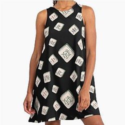 Mahjong Is My Therapy A-Line Dress