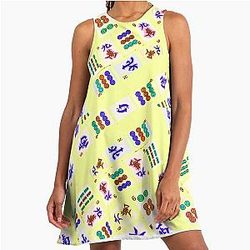 Mahjong A-Line Dress
