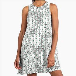 Pattern Mahjong Tile One A-Line Dress