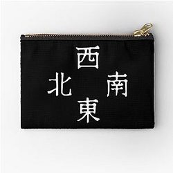 Mahjong Time Direction Winds Tile Indicator Guide Zipper Pouch