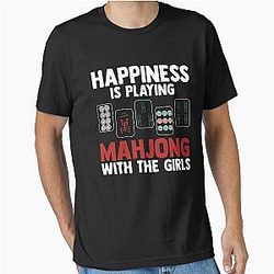 Happiness is Playing Mahjong with the Girls Mahjong Player Essential T-Shirt