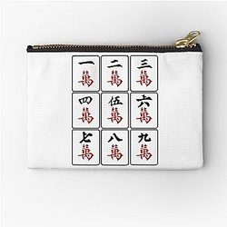 Mahjong Tile Character 'Maan' (ten thousand) Zipper Pouch