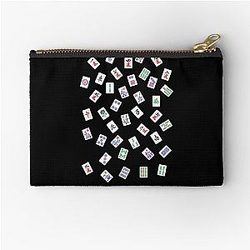 Scattered Mahjong Tiles gift Zipper Pouch