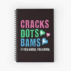 Cracks Mahjong Funny Colorful Quote Spiral Notebook