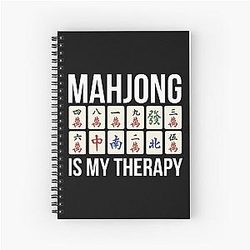 Mahjong Is My Therapy Spiral Notebook