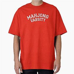 Mahjong Seasoned Player Statement (Dark) Oversized T-Shirt