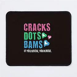 Cracks Bams Mahjong Funny Colorful Mouse Pad