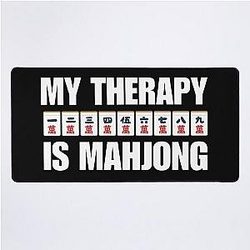 My Therapy Is Mahjong Funny Mahjong Player Quote Desk Mat