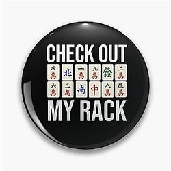 Funny Mahjong Player Quote Pin