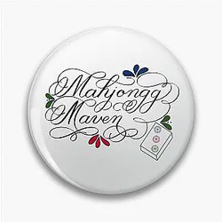 Mahjongg Design on Light Background Pin