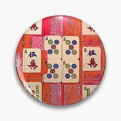 Number 5 Mahjong Tiles Pin