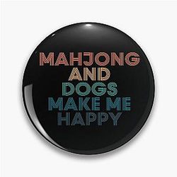 Mahjong and Dogs Make Me Happy Gift for Mahjong Fans