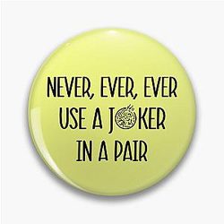 Never Use a Joker in a Mahjong Pin