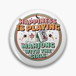 Happiness is playing mahjong with girls.