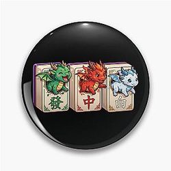 Chibi Mahjong Dragons Pin
