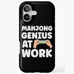 Mahjong Genius At Work Funny Mahjong Player Quote iPhone Case