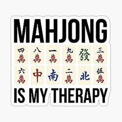 Mahjong Is My Therapy - Mahjong Quote Sticker