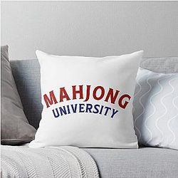 Mahjong University Player Statement Light Version Throw Pillow