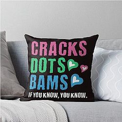 Cracks Mahjong Funny Colorful Quote Throw Pillow